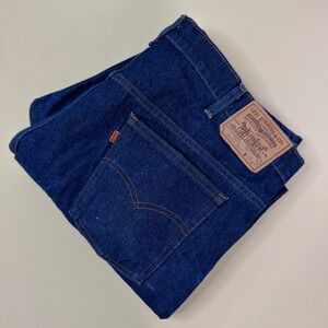 NWOT Vintage Levi's 517 Orange Tab Jeans 42x30 Blue Bootcut Made in USA Denim